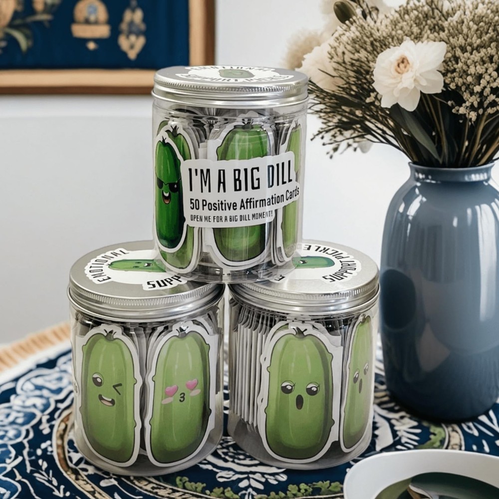 BBJ WRAPS Positive Pickle, Emotional Support Pickles, Mini Affirmation Clear