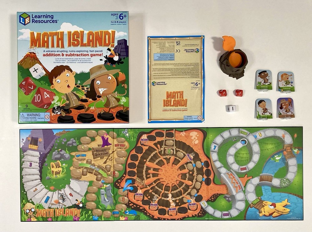 Learning Resources Math Island Addition & Subtraction Game Ages 6+ Complete