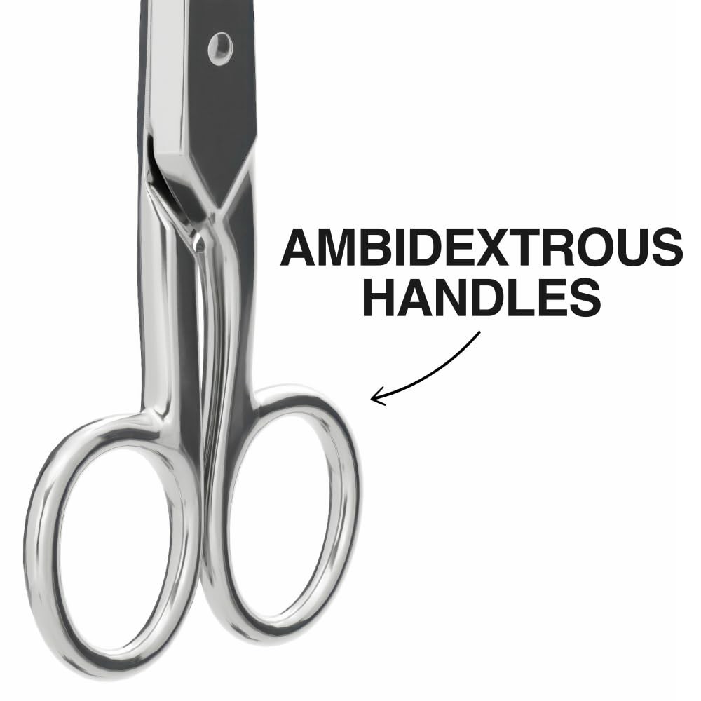 Klein Tools 100CS All-Purpose Precision Scissors, Made in USA, Nickel