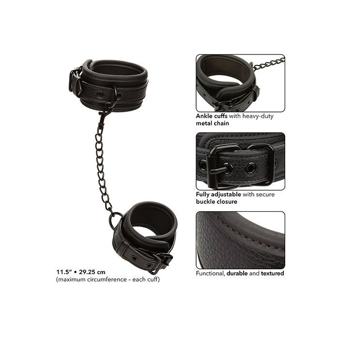 CalExotics Nocturnal Collection Adjustable Ankle Cuffs Black