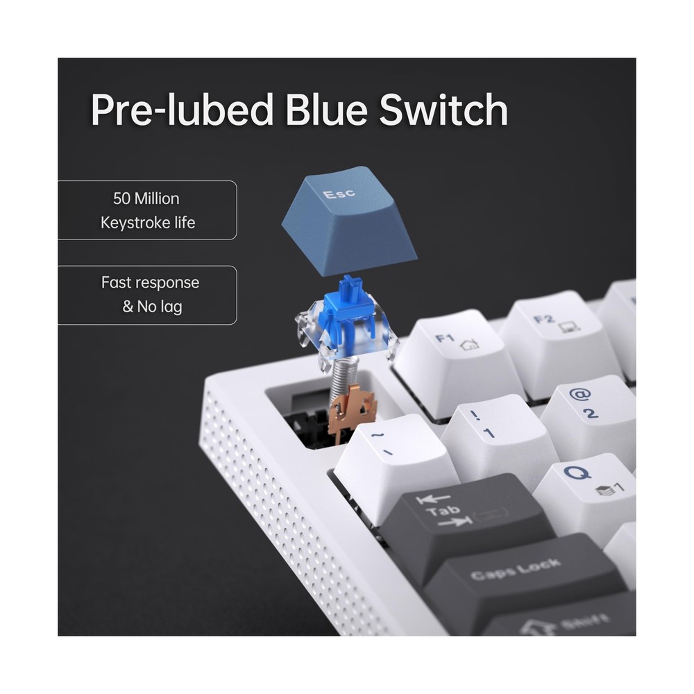 KEMOVE K98SE Mechanical Gaming Keyboard, 98 Keys LED Backlit Programmable Key...