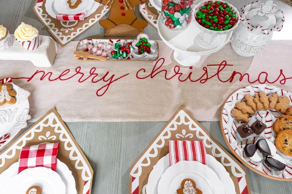 Mud Pie Candy Cane Hostess Serving Tray Gingerbread Man Dip Cup Spreader Set