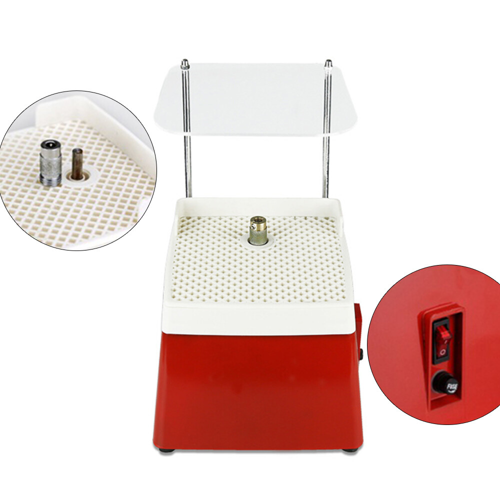 110V Stained Glass Grinder W/ Baffle Bracket & Grinding Bit Rectangular Grinder