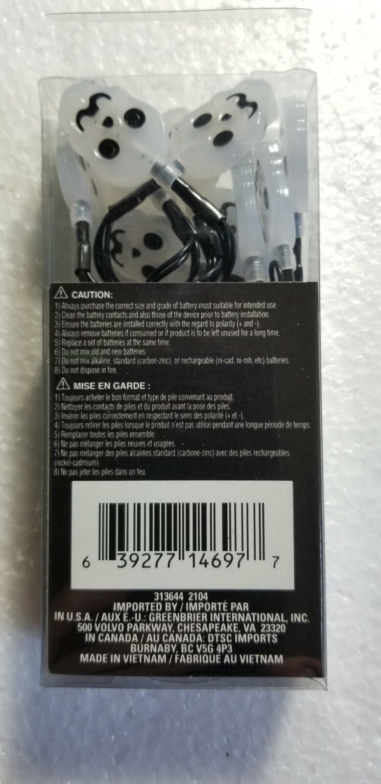 Light -Up Skeleton Head Skull LED Light Set Indoor Decorative Halloween