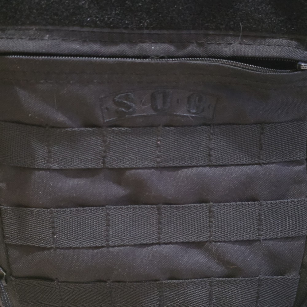 S.O.C Black Tactical Backpack MOLLE Webbing External Pockets Adjustable Straps
