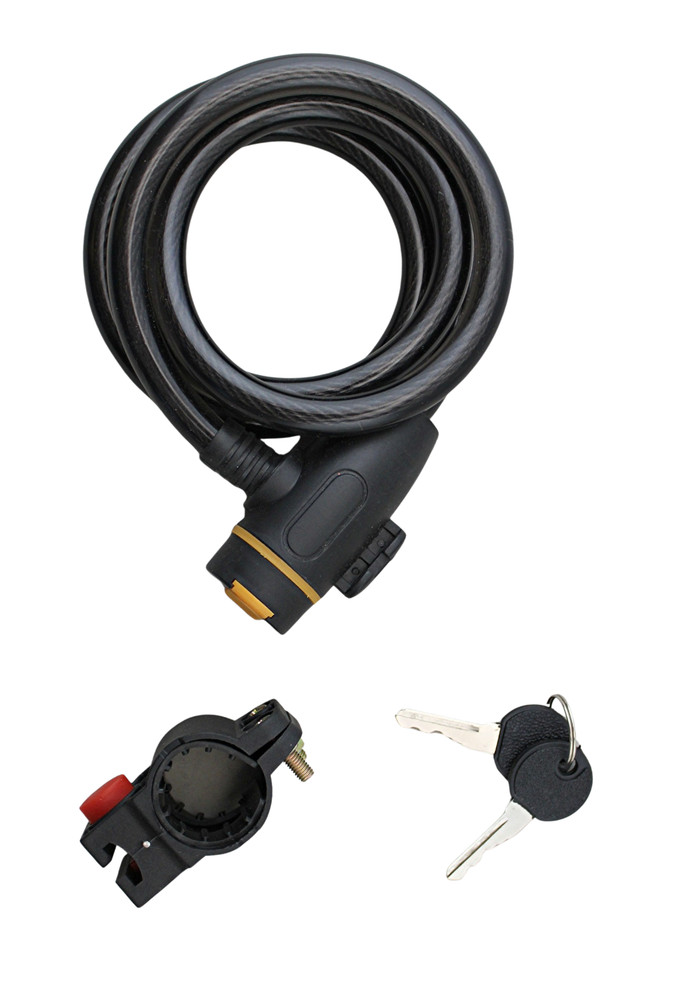 2 Pack Bicycle Lock 47" Two Keys and Mounting Bracket 11.5mm Thick Multi Purpose