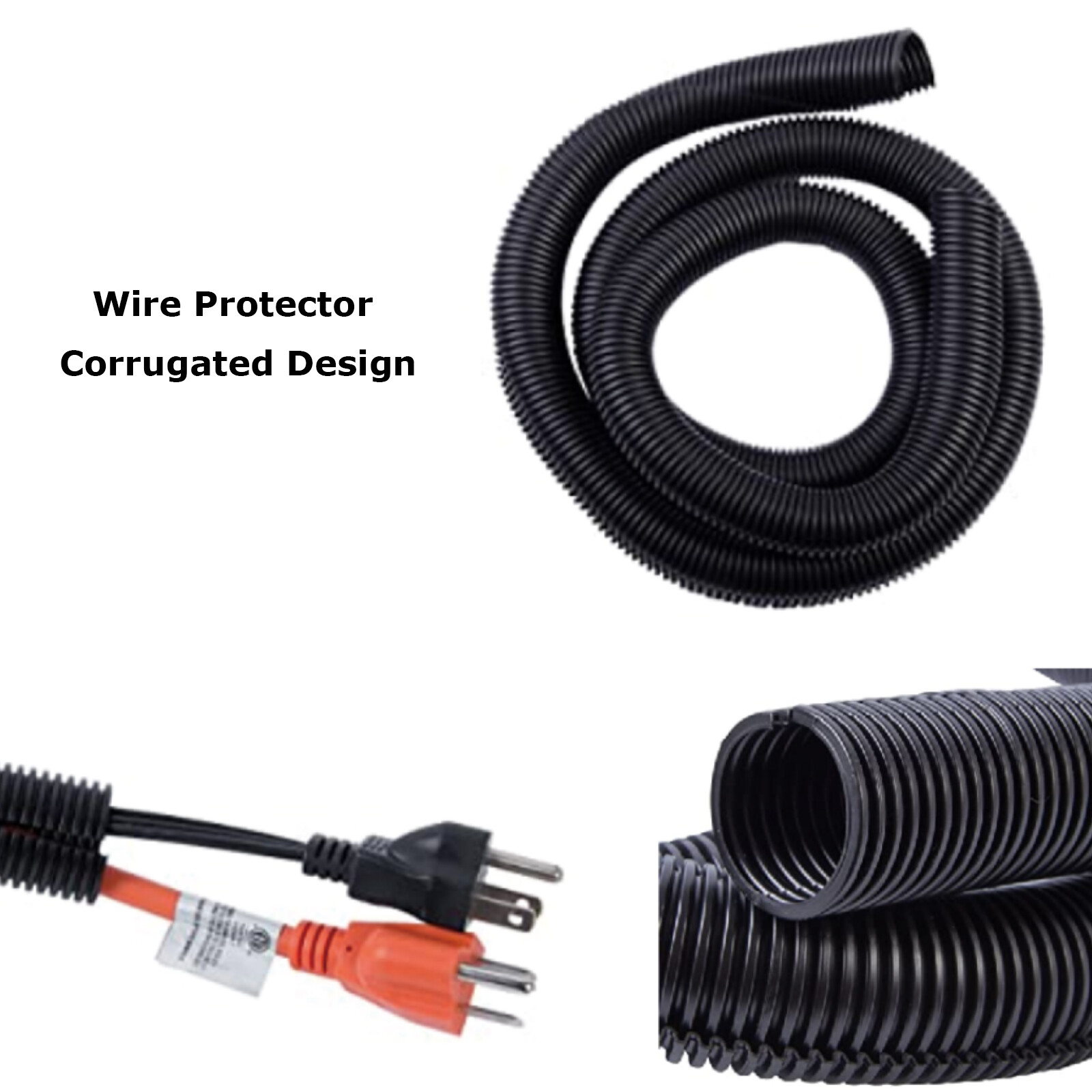 Split Conduit Wire Loom Tubing Wrap Protector Cable Sleeve Flex but Strong Lot