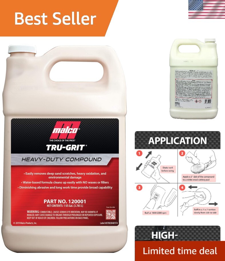 1 Gallon Tru Grit Paint Correction Compound - Ultimate Deep Scratch Remover