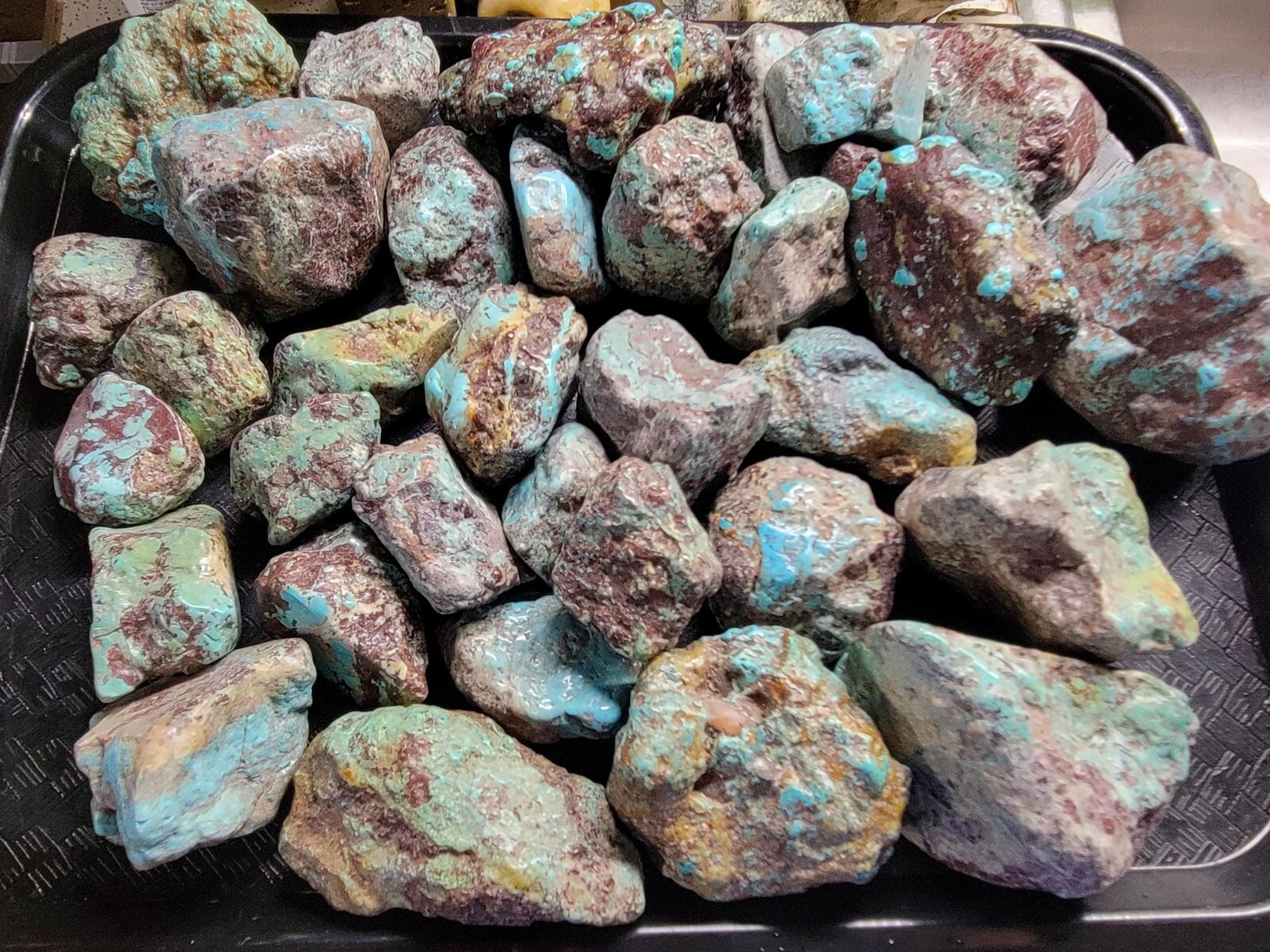 RARE Large Natural Bisbee Arizona Turquoise Rough Nuggets Half Pound