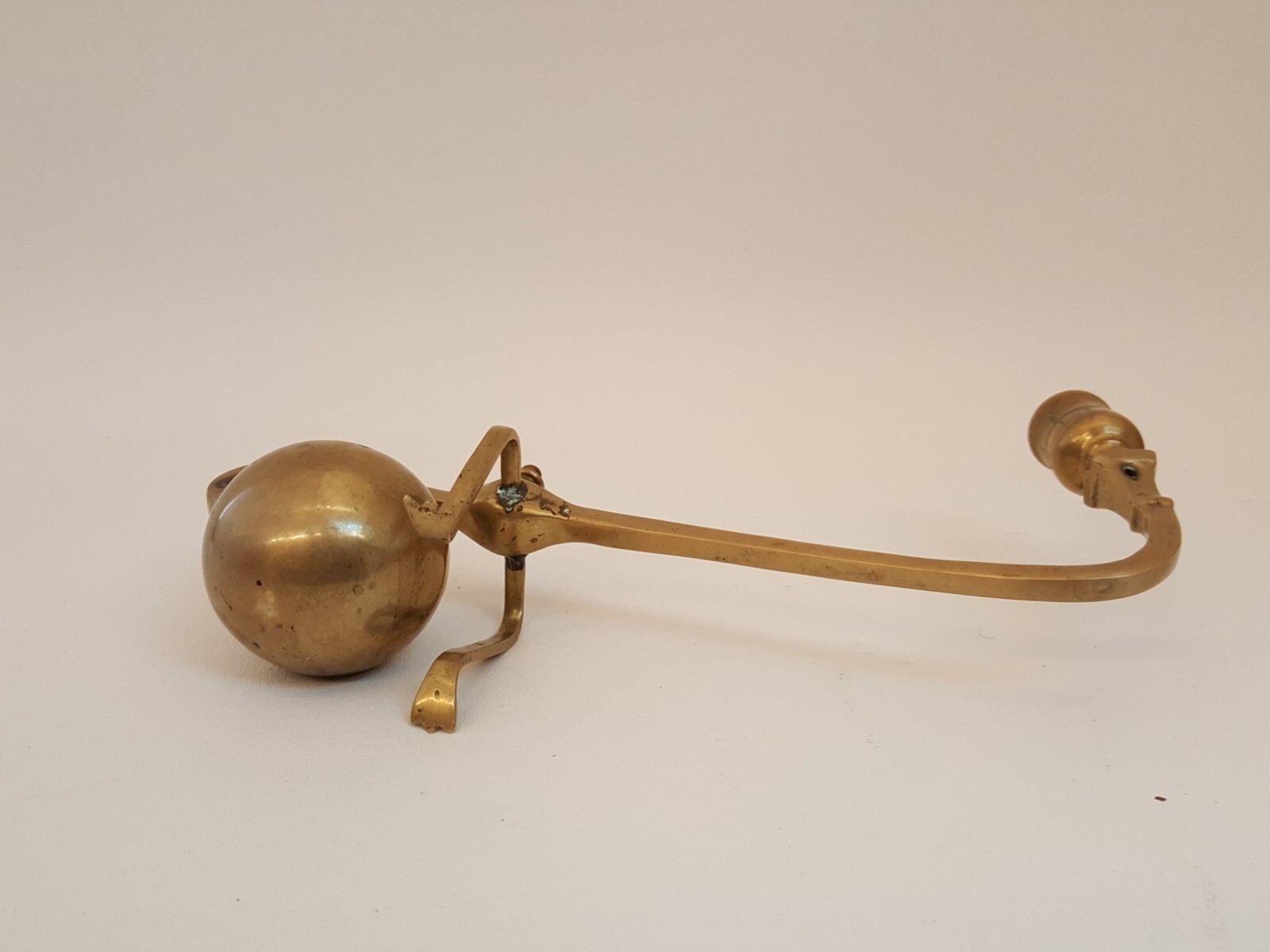 Antique brass cantilever candle holder for piano etc