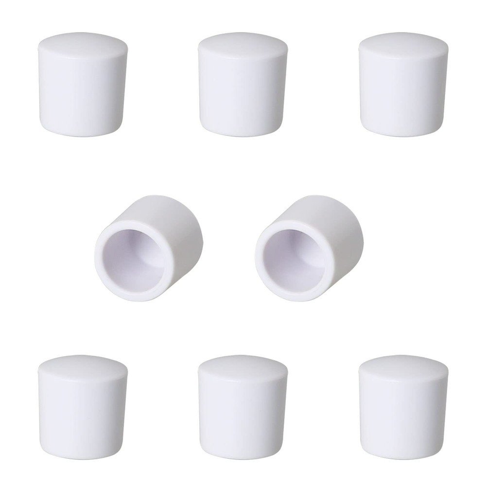 Door Stop Bumper Tips 0.4 Inch Rubber Stop Replacement Tips 8-Pack White
