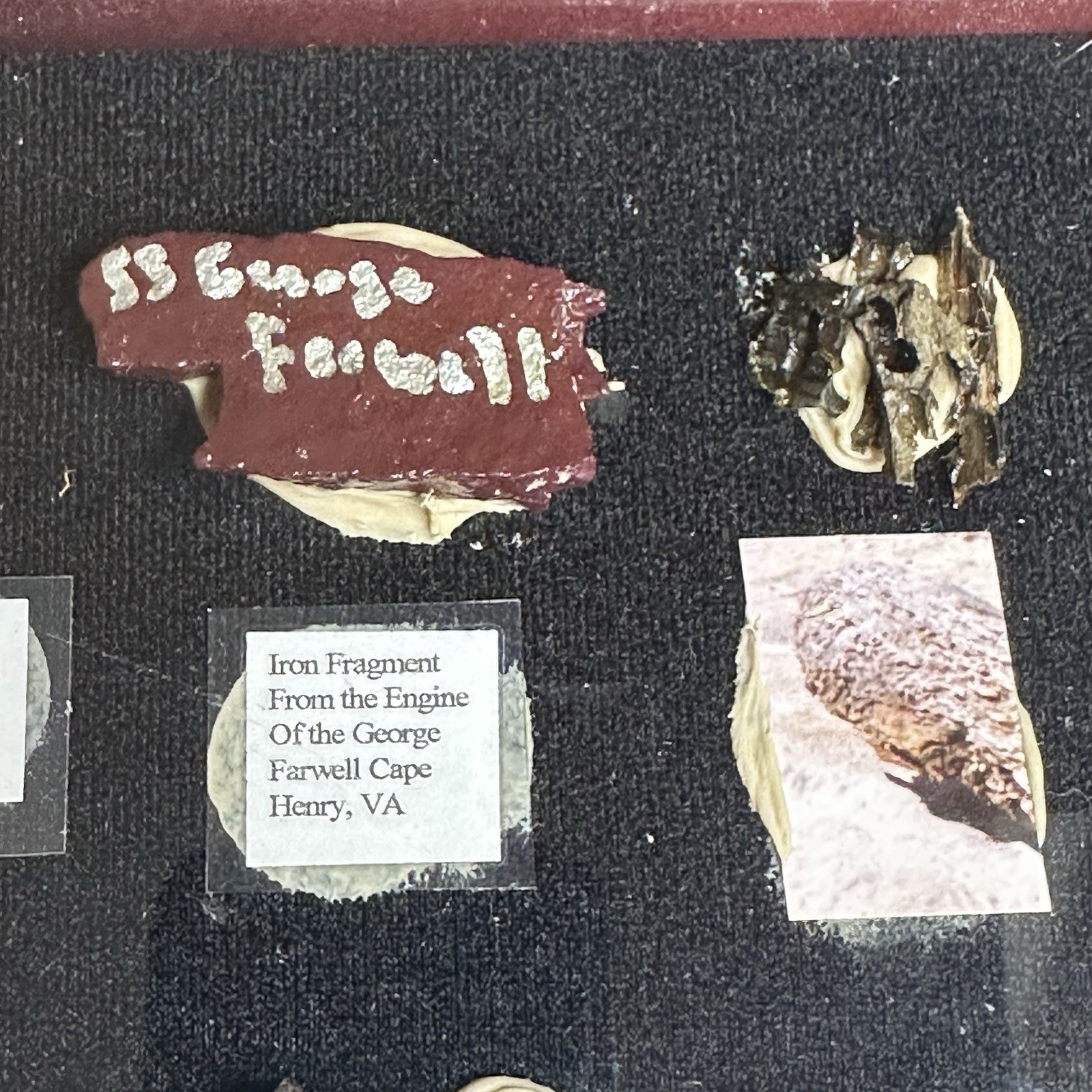 25+ Shipwreck Artifacts in Display Case USS Olympia Pocahontas Civil War Era