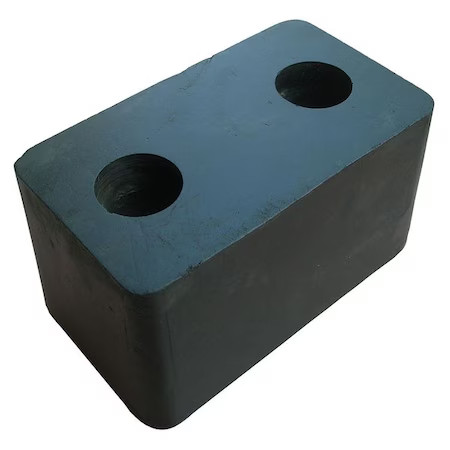 Trailer/Crane Dock Bumper, Rubber, Pk2, 2Myr7