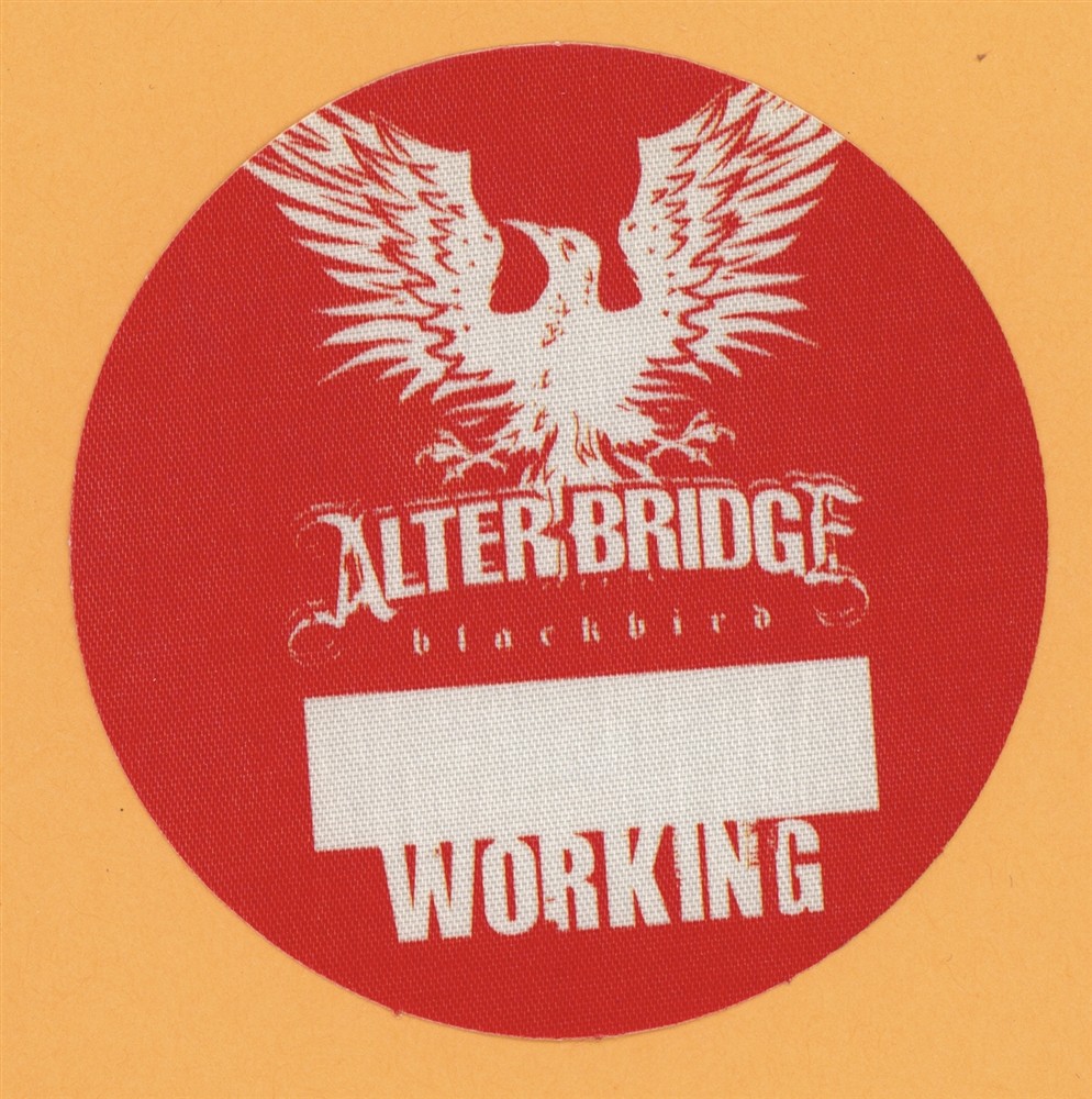 Alter Bridge 2007 Blackbird Concert Tour WORKING Backstage Pass - Creed