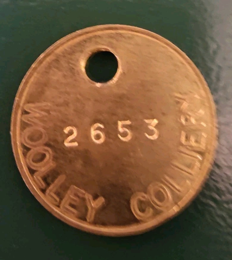 WOOLLEY Colliery Pit Check Tally - marked WOOLLEY COLLIERY 2653