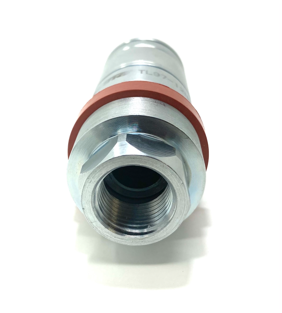 1/2 (#8) SAE Thread Hydraulic Ag Female Coupler Push Pull Connect Under Pressure