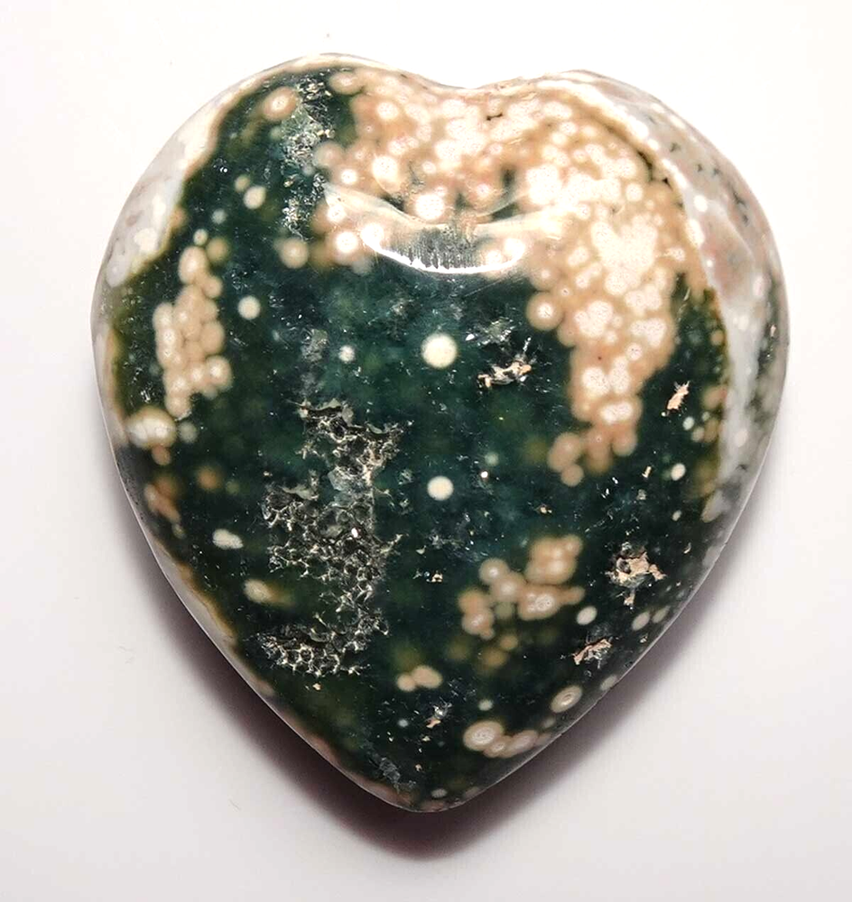 Ocean Jasper Heart Stone Madagascar sc443b