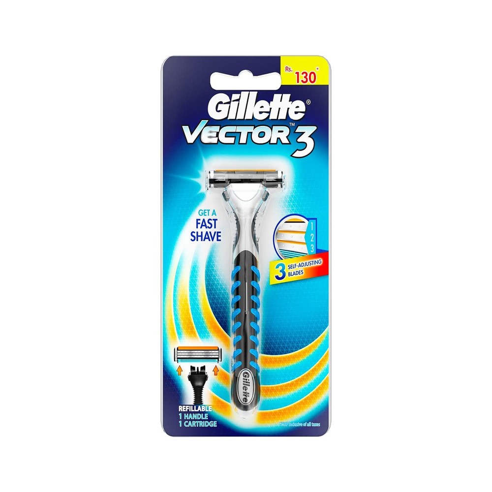 Gillette Vector 3 Manual Shaving Razor,