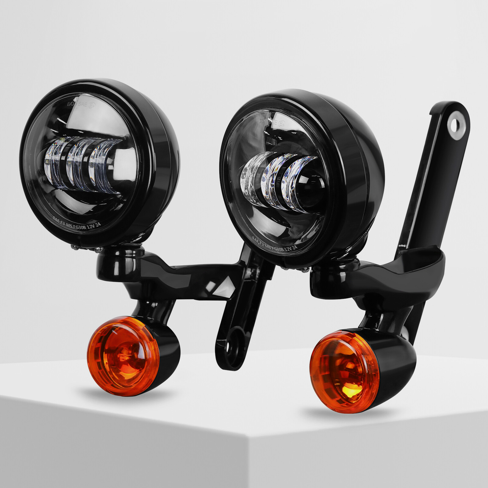 4.5" LED Auxiliary fog Light for Harley Touring street electra glide 06-up