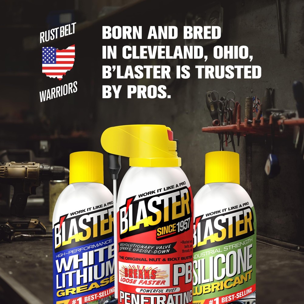 B’laster White Lithium Grease Spray – High-Performance 3 Pack