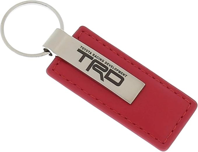 Toyota TRD Red Rectangular Leather Key Chain
