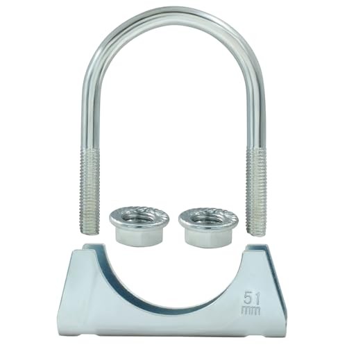 2" U Heavy Duty U-Bolt Clamp, 2 Inch Stainless Steel Muffler Clamps 2Inch