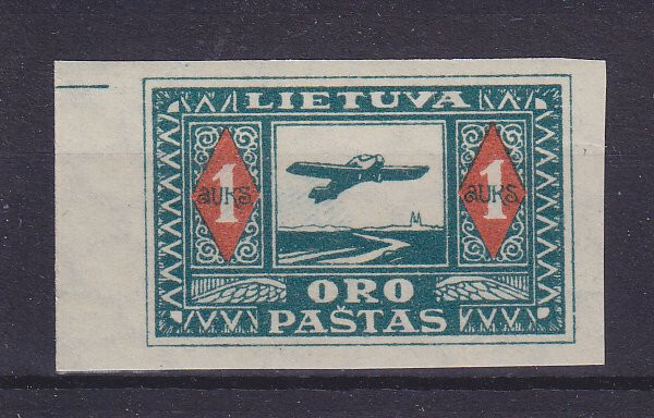 LITHUANIA 1921, AIR MAIL, Mi 106U, MNH **