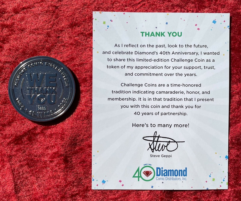 Diamond Comic Distributors 40th Anniversary Challenge Coin