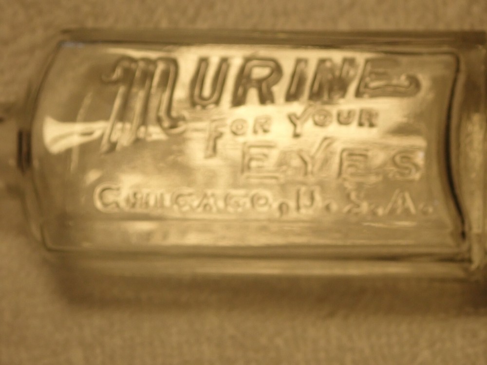 SCARCE OLD CLEAR MURINE TALL RECTANGULAR BOTTLE IN GREAT CONDITION!