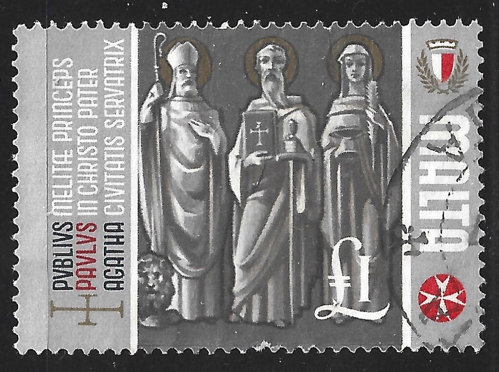 Malta, Scott #330, L1 Saints, Used