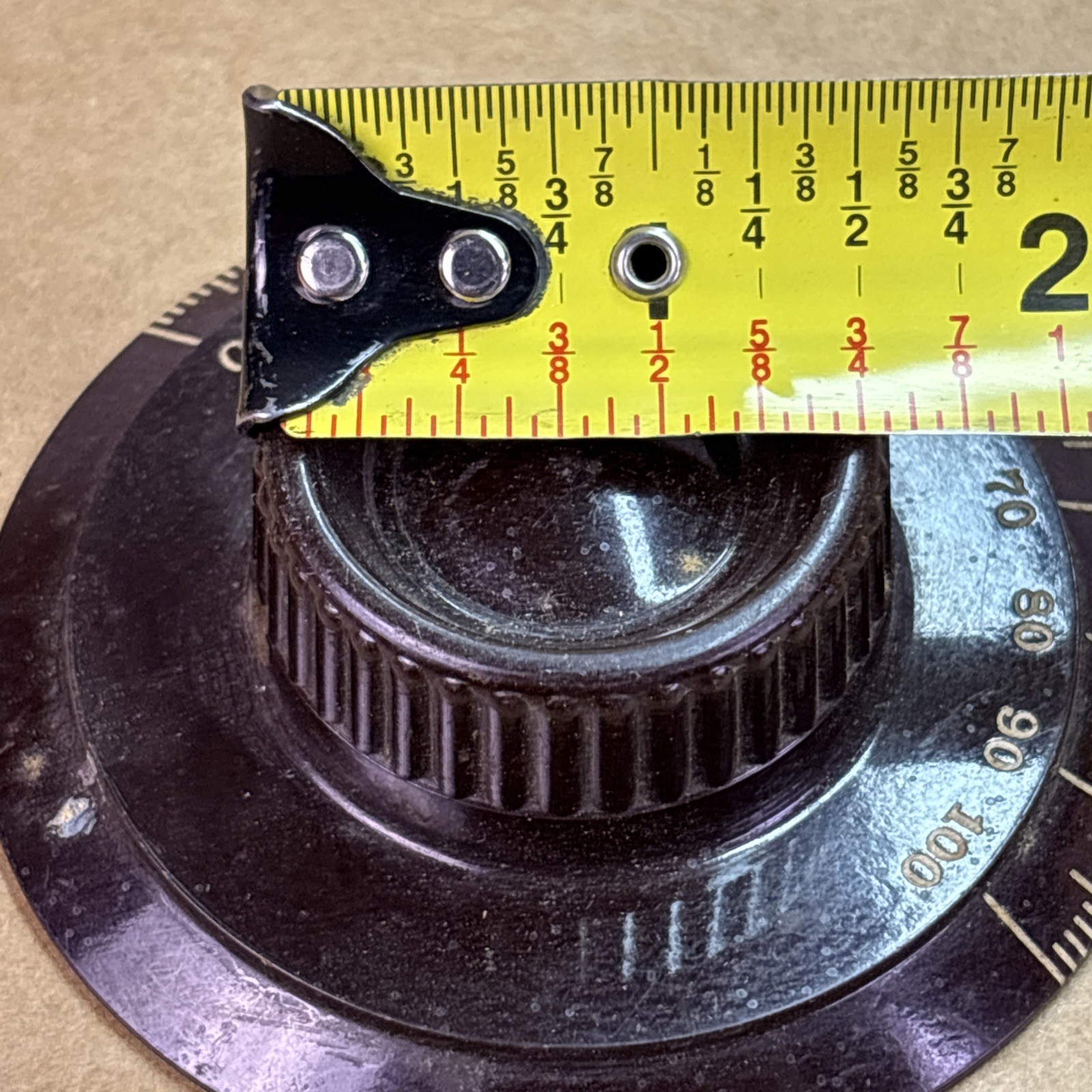 VTG Atwater Kent 1920's Brown 3 1/4" 0-100 Indicator Knob NO Set Screw (QTY)