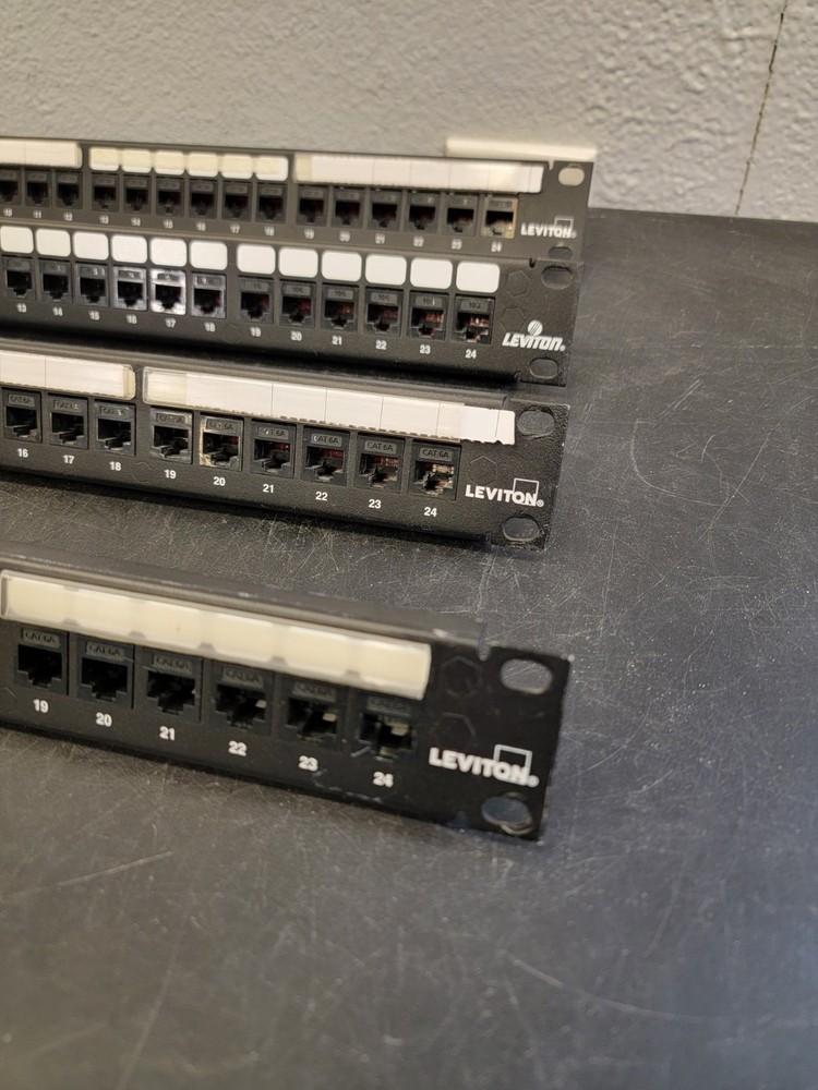 (4) Levinton Cat6 Universal Patch Panel 24-Port 10G Extreme