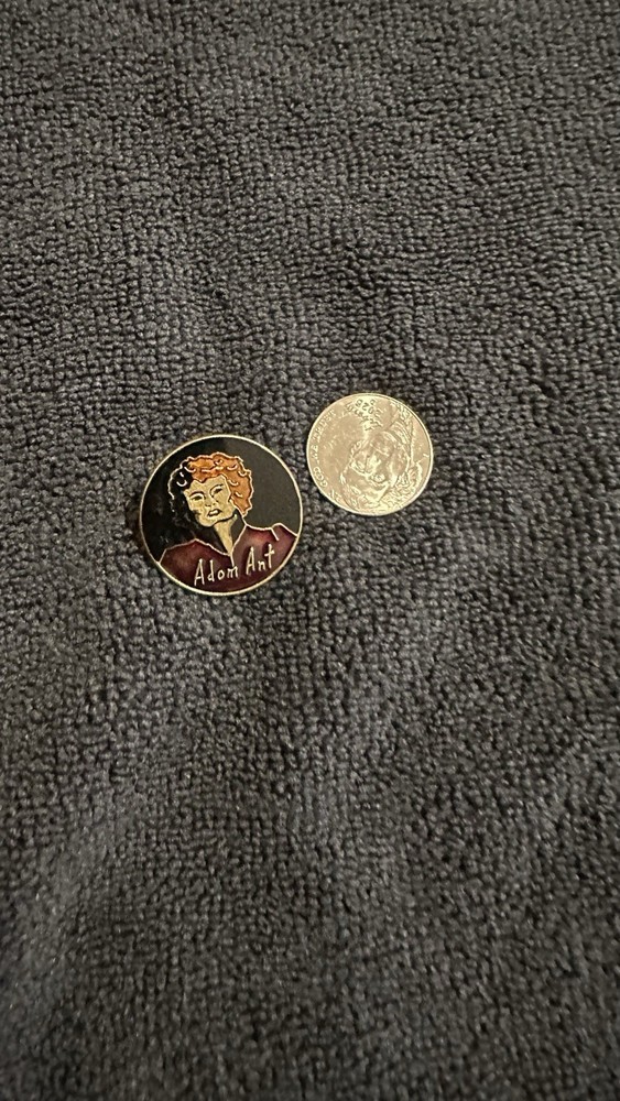 ADAM ANT VINTAGE METAL Enamel LAPEL PIN NEW  80'S HEAVY METAL