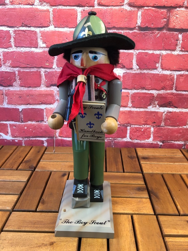 Vintage STEINBACH 15" NUTCRACKER "THE BOY SCOUT" S-899 From GERMANY Missing Flag