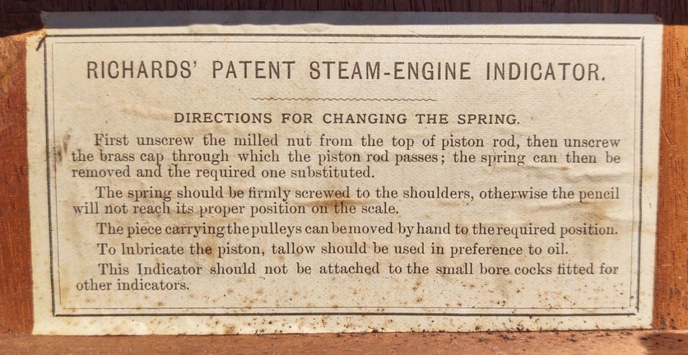 Richards Steam Engine Indicator Antique