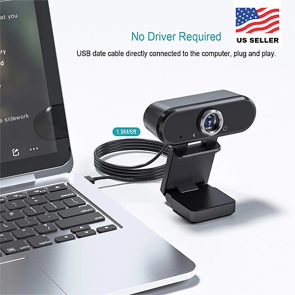 1080P Webcam with Microphone USB Streaming External Web Camera NEW