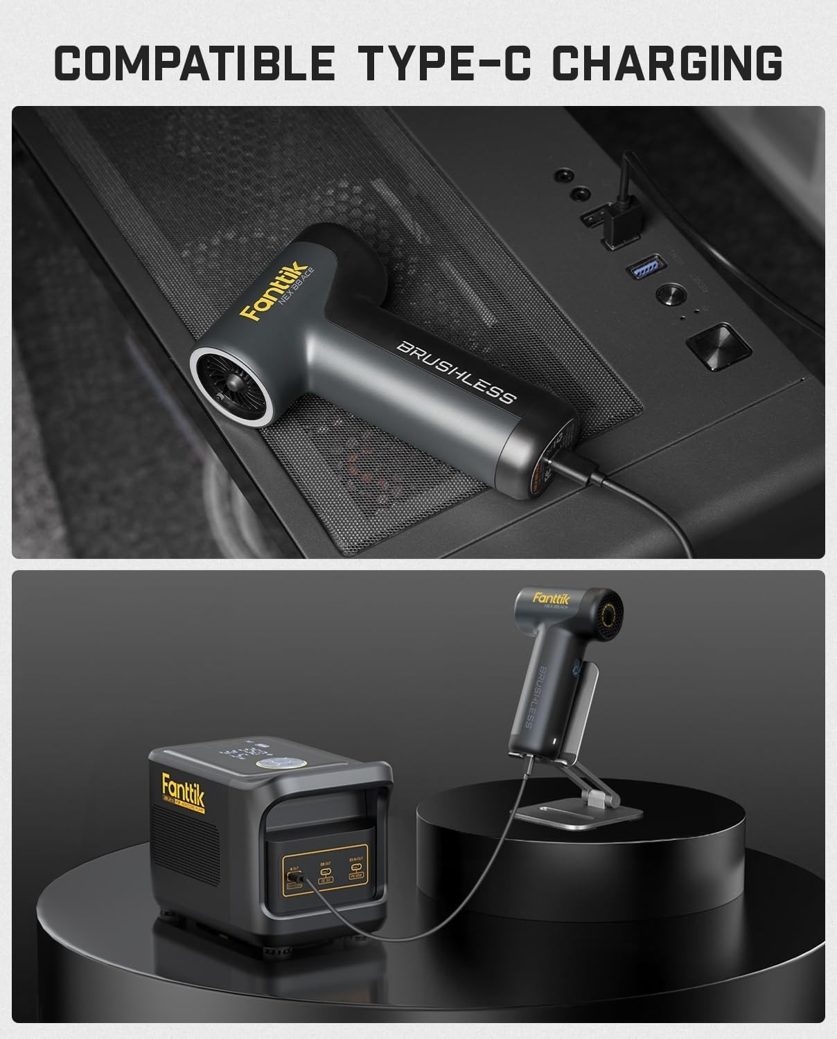 Fanttik B8 Ace Electric Air Duster, Compressed Air Duster, 110000RPM Brushless M