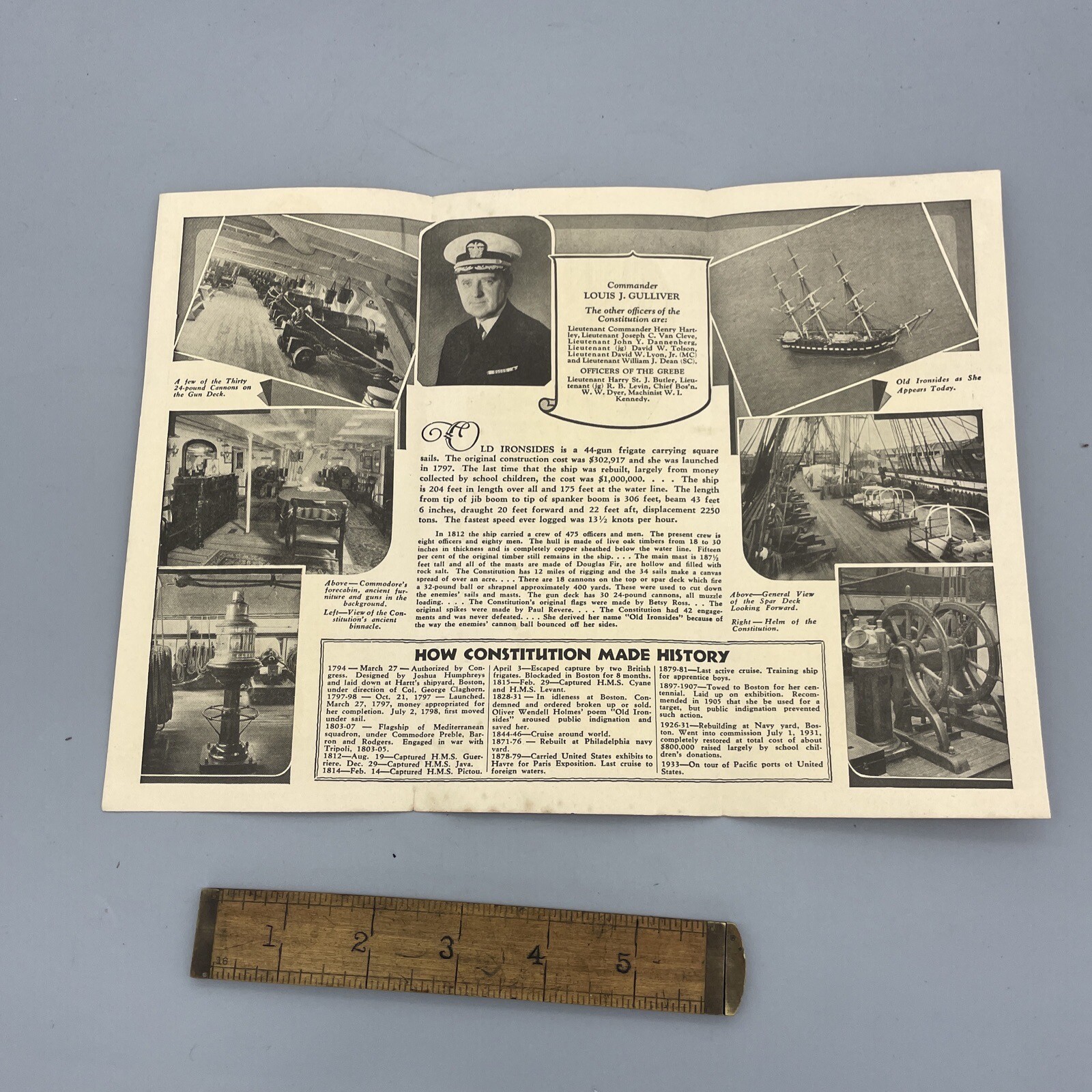 Associated Oil Company U.S. Frigate Constitution Old Ironsides At Portland 1933