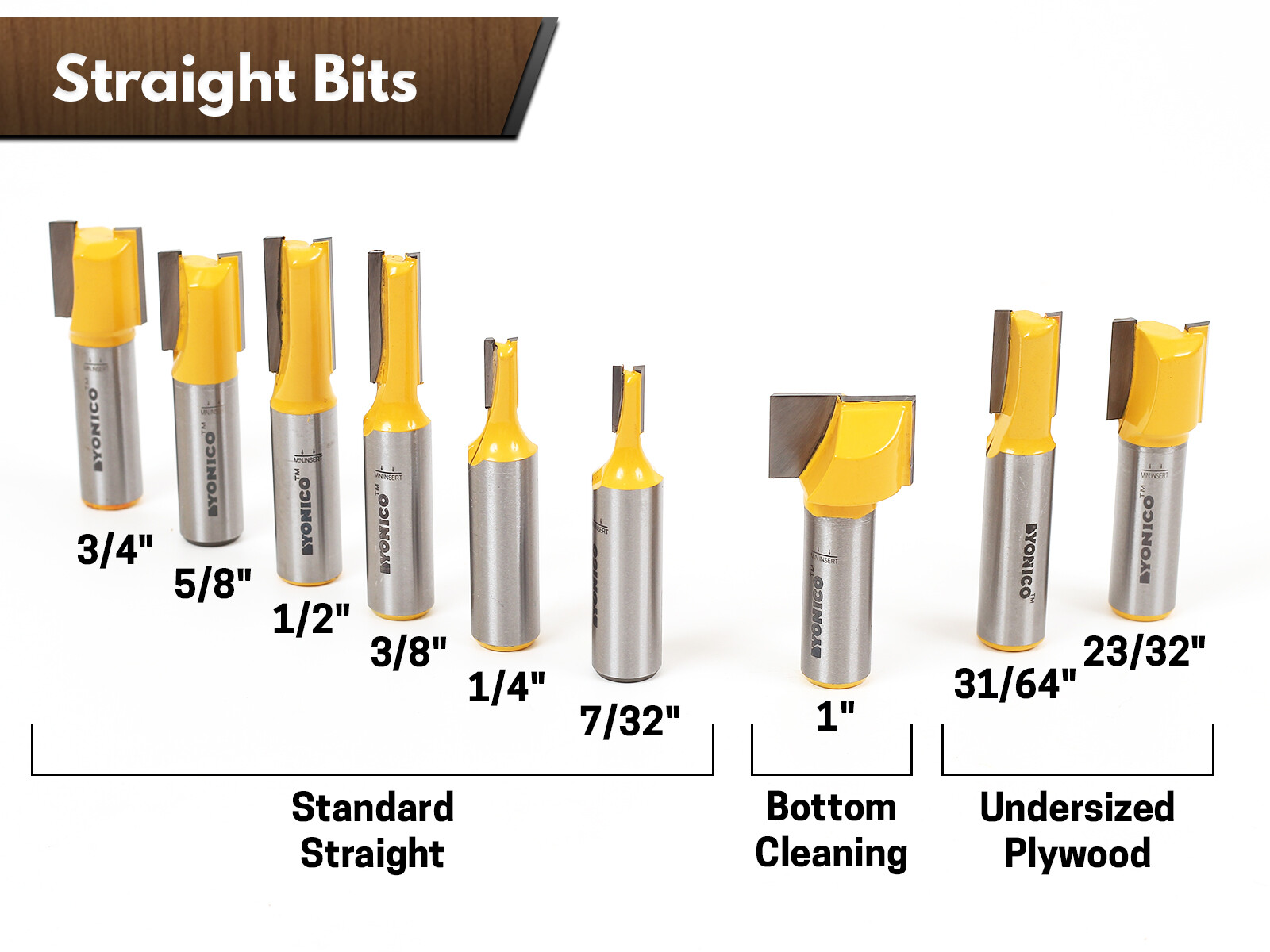 70 Bit Professional C3 Carbide Router Bit Set - 1/2" Shank - Yonico 17702