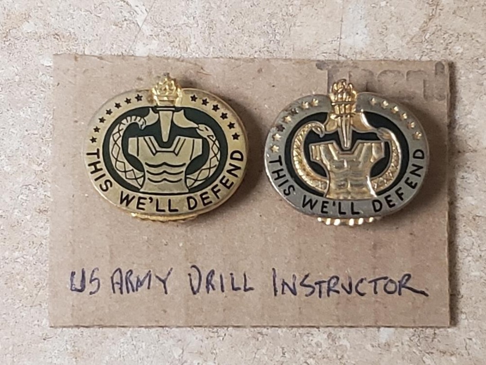 US Army Drill Instructor DUI Crest (Pair)