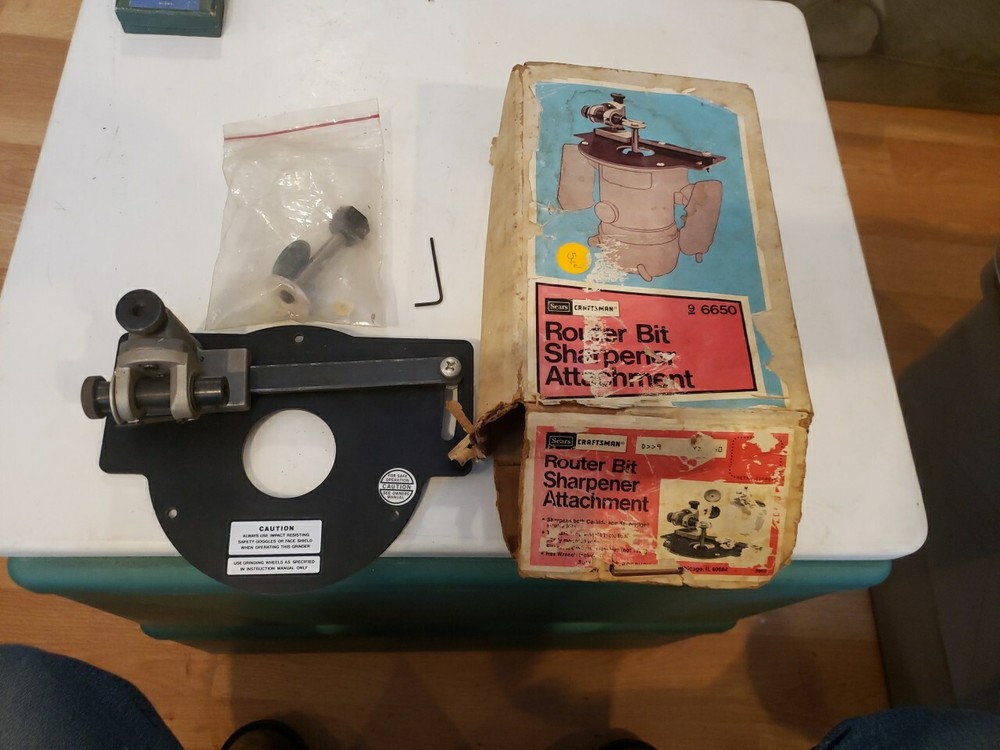 Vintage SEARS CRAFTSMAN Router Bit Sharpening Attachment 96650  (E)