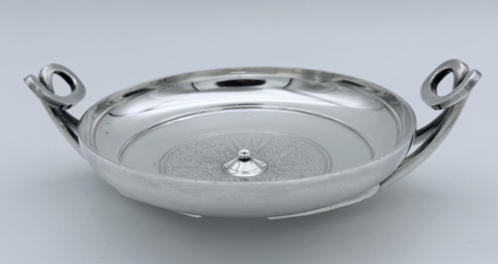 Vintage Gorham Silverplate Greek Kylix Bowl - Met Museum Designed-Scroll Handles