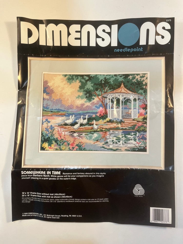 Dimensions Needlepoint Kit #2373 "Somewhere In Time" - Started