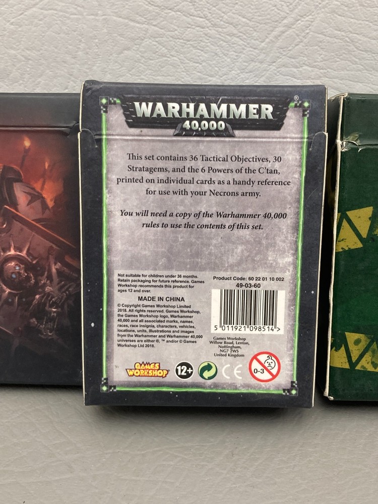 Warhammer 40k Necron Data Cards & More