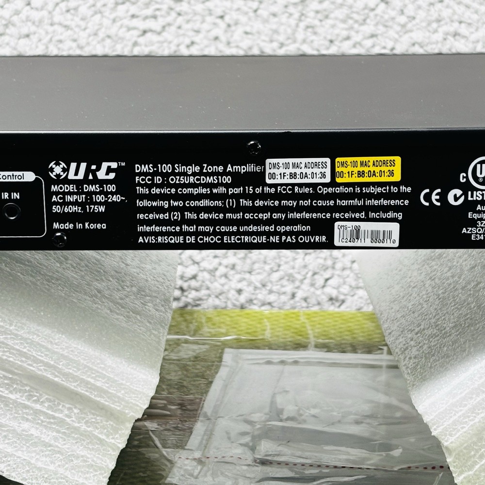 URC DMS-100 Network Single-Zone Amplifier MISSING CABLES AND MANUAL