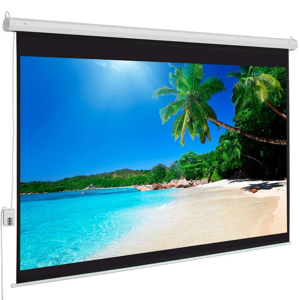 100" 4:3 Material Electric Motorized indoor Projector Screen +Remote