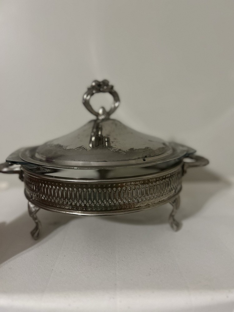 vintage silver-plated chafing dish