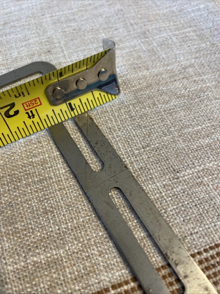 Vintage Bevel Ruler Part, Make Unknown Unmarked