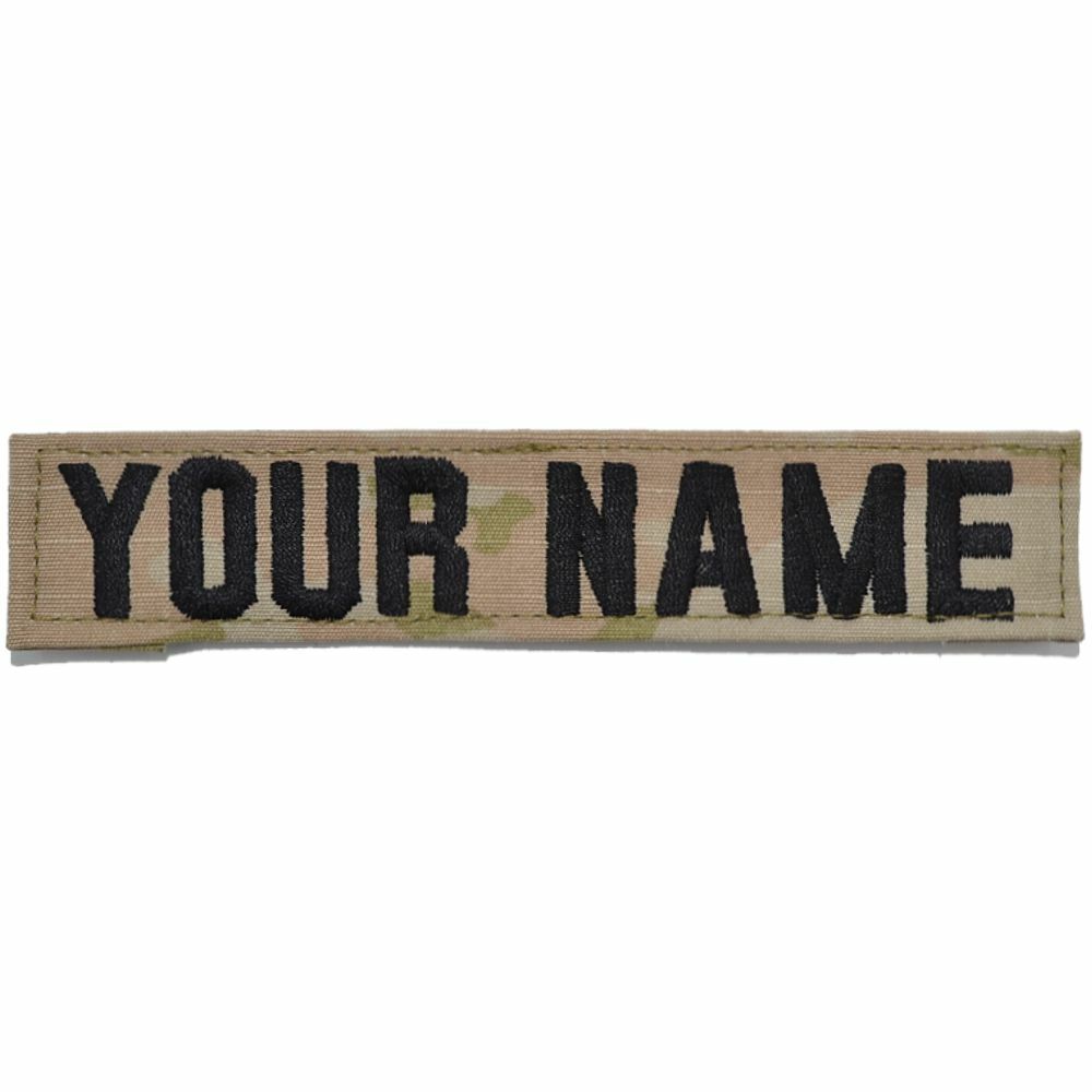 Single Custom Army Name Tape w/ Hook Fastener Backing - 3-Color OCP