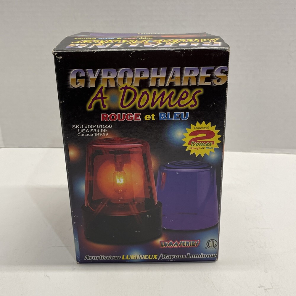 Rotating Multi Flasher with Red and Blue Domes with Extra Bulbs